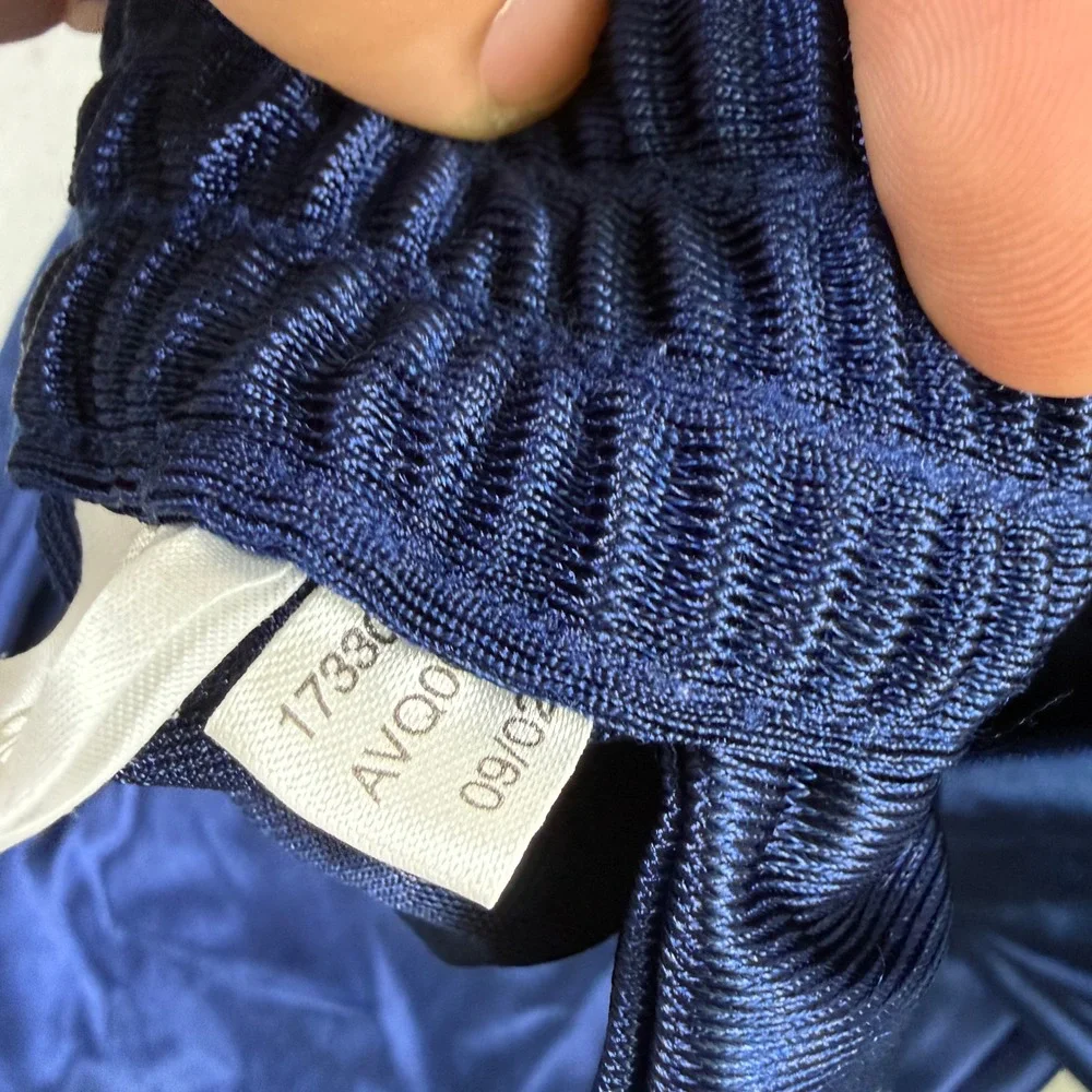 Adidas Pants Men Medium Navy Tear Away Snap Three Stripe Dazzle Baggy‎ Retro Y2K